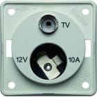 BERKER - INTEGRO Steckdose 12V+Radio polarweiß matt