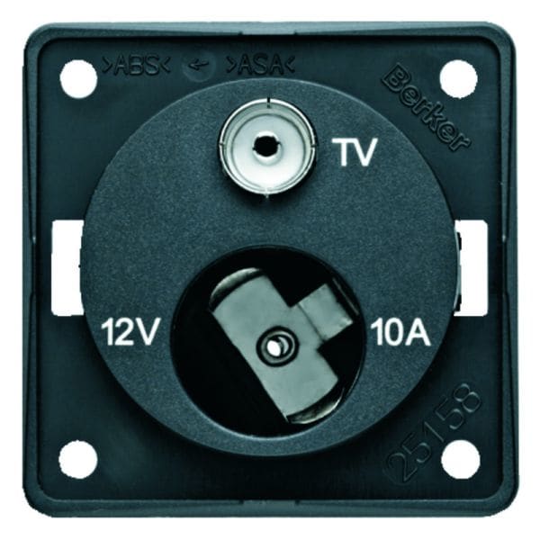 BERKER - INTEGRO Steckdose 12V+Radio anthrazit matt
