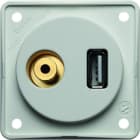 BERKER - INTEGRO USB/3,5 mm Audio Steckdose polarweiß matt