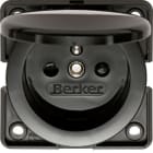 BERKER - MOBIL R TWIN SSTD/KLP.u.Erdungs- stift schwarz