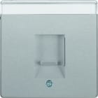 BERKER - Q.x Zentralstück mit Staubschutz- schieber für Module, alu samt