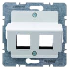 BERKER - S.1/B.x/Q.x Zentralstück für AMP Modular Jacks, polarweiß matt/samt