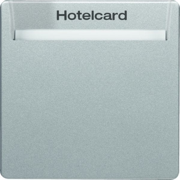 BERKER - Q.x Relais-Schalter mit Zentral- stück für Hotelcard alu samt