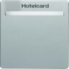 BERKER - Q.x Relais-Schalter mit Zentral- stück für Hotelcard alu samt