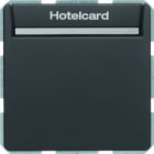 BERKER - Q.x Relais-Schalter mit Zentral- stück für Hotelcard sw matt, lackiert
