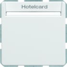BERKER - Q.x Relais-Schalter mit Zentral- stück für Hotelcard polarweiß samt