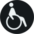 BERKER - Folie für rundes LED-Signallicht mit Aufdruck Symbol Rollstuhl