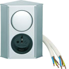 BERKER - INTEGRO TWIN-Box mit Schalter & SSD mit Schutzkontaktstift chrom/schwarz