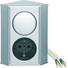 BERKER - INTEGRO TWIN-Box mit Ausschalter & SSD, chrom matt/schwarz glänzend