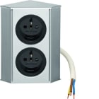 BERKER - INTEGRO TWIN-Box mit 2 SSD Schutzkontaktstift, chrom matt/schwarz