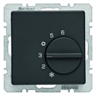 BERKER - Q.x Raumtemperaturregler mit Zentralstück 230 V anthrazit samt