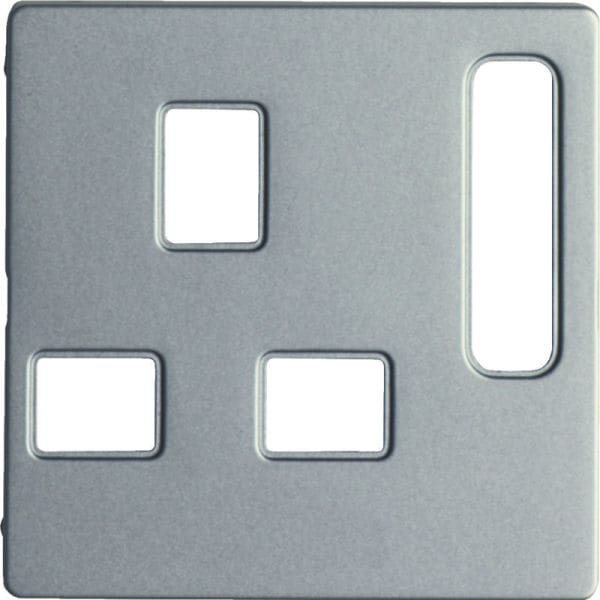 BERKER - Q.x Zentralstück für British Standard SD abschaltbar alu samt