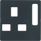 BERKER - Q.x Zentralstück für British Standard SD abschaltbar anthrazit samt