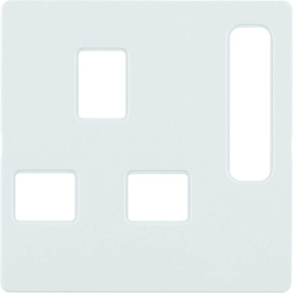 BERKER - Q.x Zentralstück für British Standard SD abschaltbar polarweiß samt