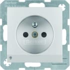 BERKER - S.1/B.x SD mit Schutzkontaktstift & LED-Orientierungslicht, alu matt