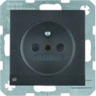 BERKER - S.1/B.x SD mit Schutzkontaktstift & LED-Orientierungslicht, anthrazit matt