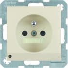 BERKER - S.1 SD mit Schutzkontaktstift & & LED-Orientierungslicht, weiß glänzend