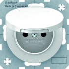 BERKER - R.x SD mit Schutzkontaktstift und Klappdeckel polarweiß glänzend