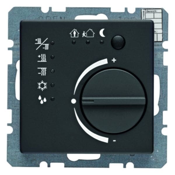BERKER - KNX Q.x Raumtemperaturregler mit 4fach Tasterschnittstelle ant. samt