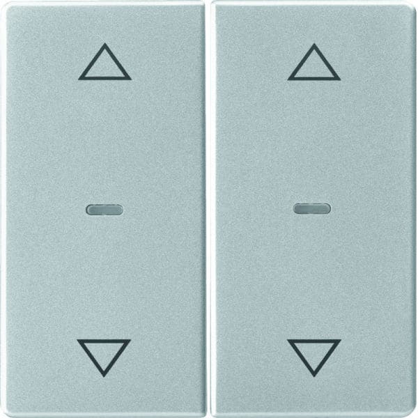 BERKER - KNX Q.x Abdeckung für Tastsensor Modul mit Pfeile 2fach alu samt