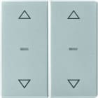 BERKER - KNX Q.x Abdeckung für Tastsensor Modul mit Pfeile 2fach alu samt