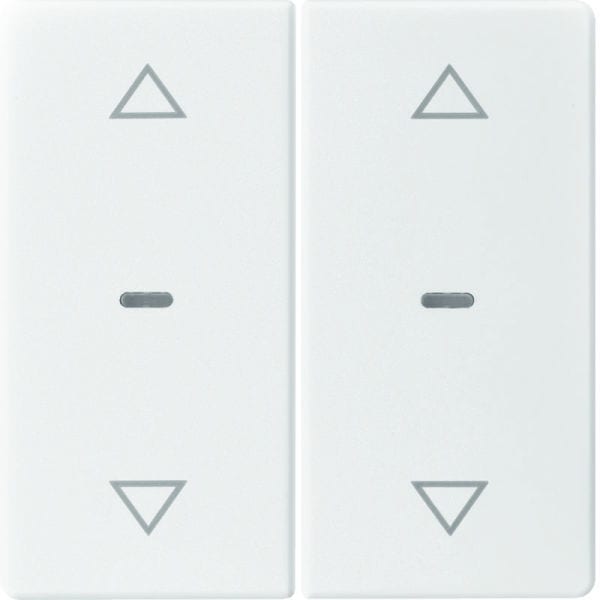 BERKER - KNX Q.x Abdeckung für Tastsensor Modul mit Pfeile 2fach polarweiß samt