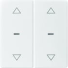 BERKER - KNX Q.x Abdeckung für Tastsensor Modul mit Pfeile 2fach polarweiß samt