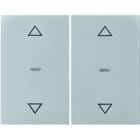 BERKER - KNX K.5 Abdeckung für Tastsensor Modul mit Pfeile 2fach Aluminium