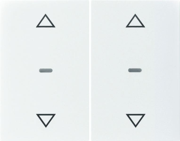 BERKER - KNX K.1 Abdeckung für Tastsensor Modul mit Pfeile 2fach polarweiß glänz.