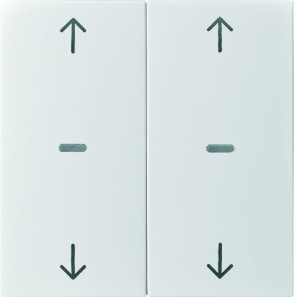 BERKER - KNX S.1 Abdeckung für Tastsensor Modul mit Pfeile 2fach weiß glänzend
