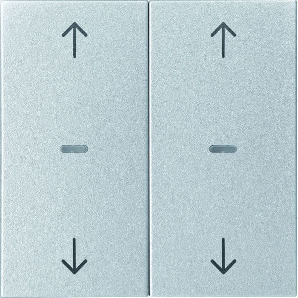 BERKER - KNX S.1 Abdeckung für Tastsensor Modul mit Pfeile 2fach alu matt