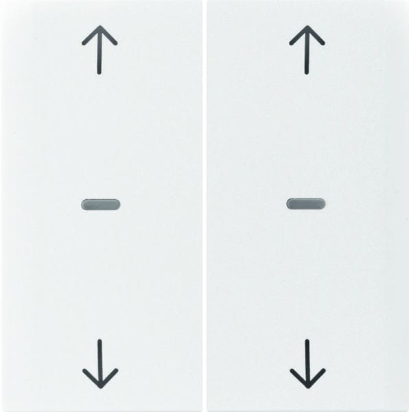 BERKER - KNX S.1 Abdeckung für Tastsensor Modul mit Pfeile 2fach polarweiß glänz.