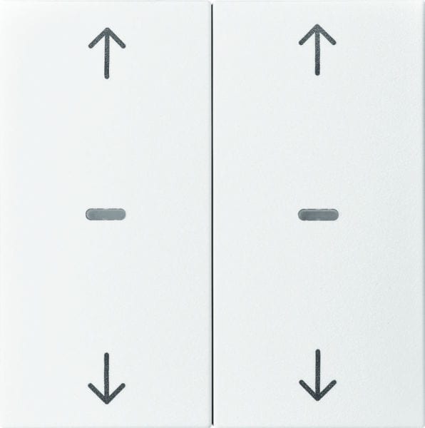 BERKER - KNX S.1 Abdeckung für Tastsensor Modul mit Pfeile 2fach polarweiß matt