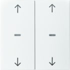 BERKER - KNX S.1 Abdeckung für Tastsensor Modul mit Pfeile 2fach polarweiß matt