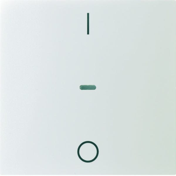 BERKER - KNX S.1 Abdeckung für Tastsensor Modul mit I/O Symbol 1fach weiß glänz.