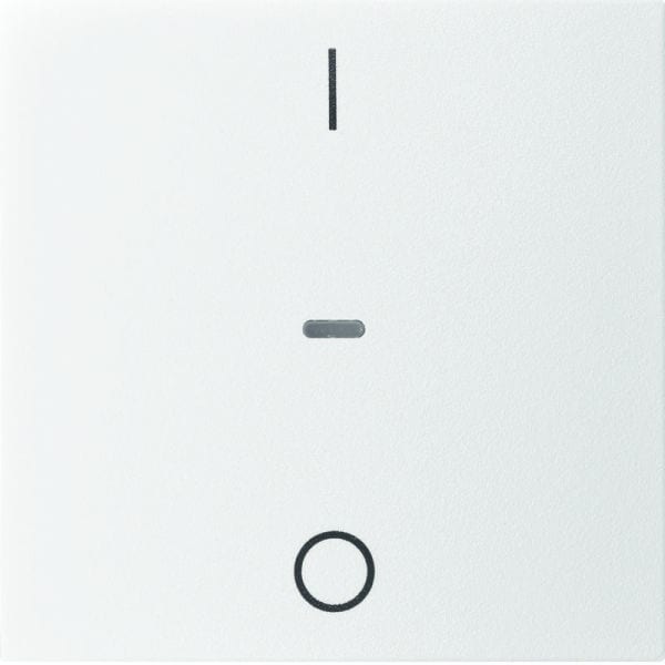 BERKER - KNX S.1 Abdeckung für Tastsensor Modul mit I/O Symbol 1fach polarweiß m.