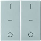 BERKER - KNX Q.x Abdeckung für Tastsensor Modul mit I/O Symbol 2fach alu samt