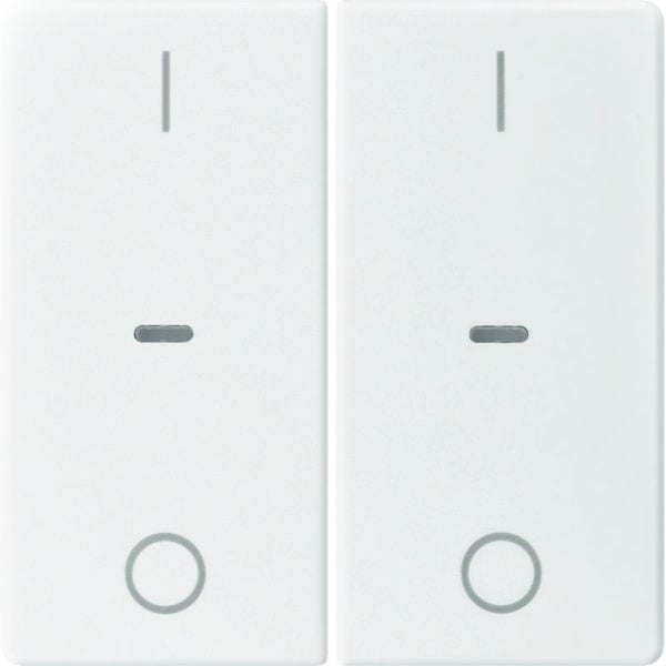 BERKER - KNX Q.x Abdeckung für Tastsensor Modul mit I/O Symbol 2fach polarweiß s.
