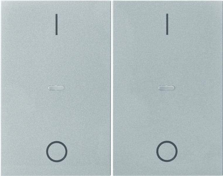 BERKER - KNX K.5 Abdeckung für Tastsensor Modul mit I/O Symbol 2fach Edelstahl