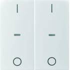 BERKER - KNX S.1 Abdeckung für Tastsensor Modul mit I/O Symbol 2fach weiß glänzend