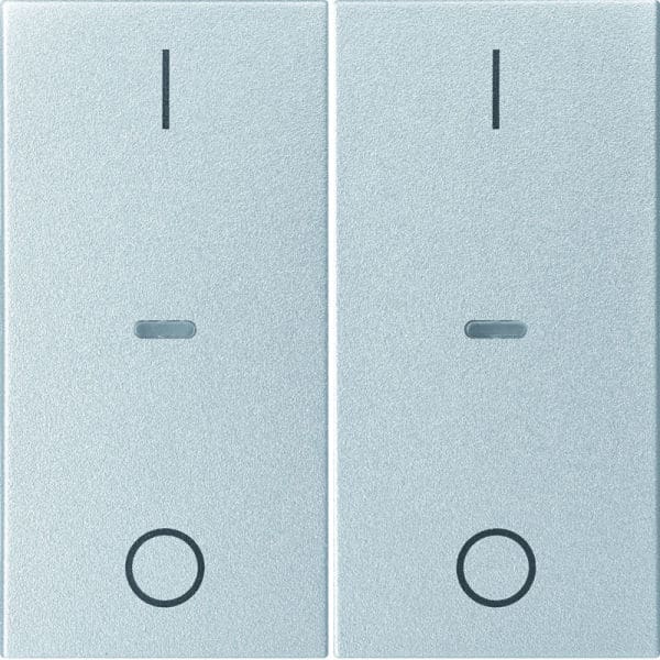 BERKER - KNX S.1 Abdeckung für Tastsensor Modul mit I/O Symbol 2fach alu matt