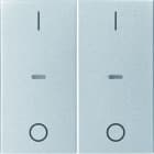 BERKER - KNX S.1 Abdeckung für Tastsensor Modul mit I/O Symbol 2fach alu matt