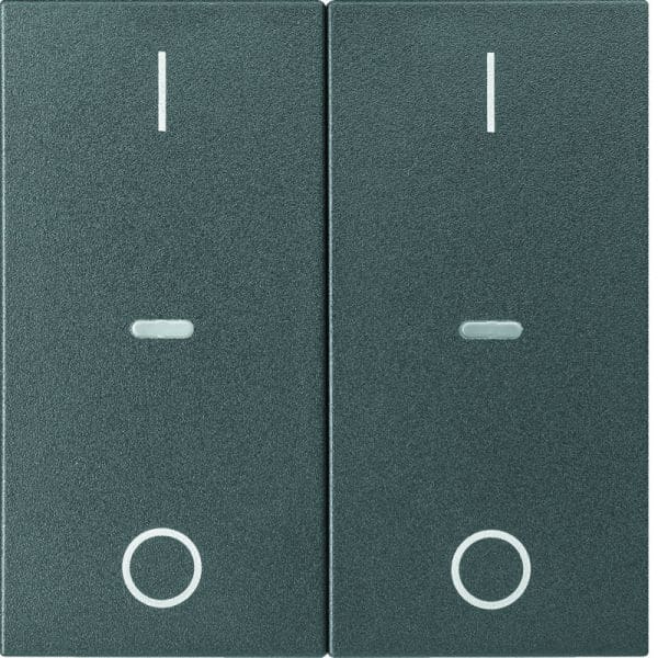 BERKER - KNX S.1 Abdeckung für Tastsensor Modul mit I/O Symbol 2fach anthrazit m.