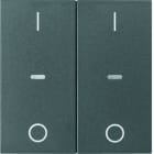 BERKER - KNX S.1 Abdeckung für Tastsensor Modul mit I/O Symbol 2fach anthrazit m.