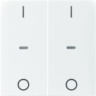 BERKER - KNX S.1 Abdeckung für Tastsensor Modul mit I/O Symbol 2fach polarweiß gl.