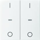BERKER - KNX S.1 Abdeckung für Tastsensor Modul mit I/O Symbol 2fach polarweiß m.