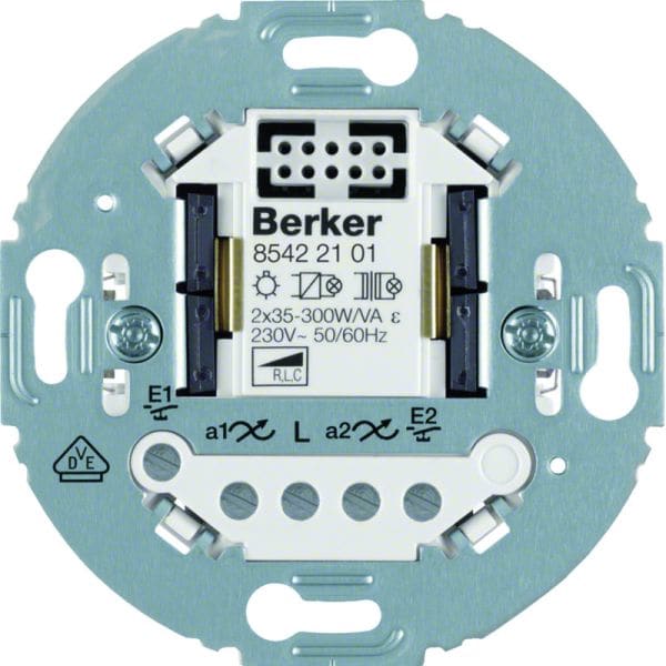 BERKER - .net Universal Tastdimmer 2fach 2-Draht mit rundem Tragring Up
