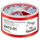 KAISER - Geräteschrauben-Box je 100 Stk. Ø 3,2 x Länge 15/25/40 mm