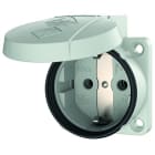 MENNEKES - Schuko-Anbausteckdose m. Dicht- kragen,16A 2p+E 230V IP54 Schraubkl,grau