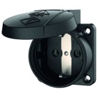 MENNEKES - Schuko-Anbausteckdose m. Dicht- kragen,16A 2p+E 230V IP54 Schraubkl,schw